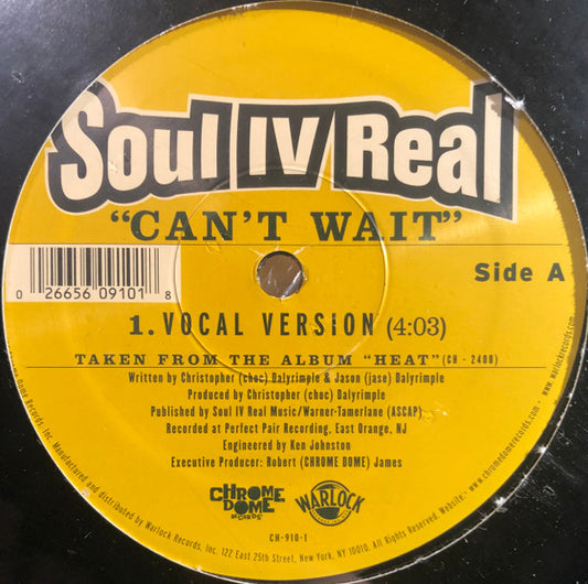 Soul IV Real* - Can't Wait (12")