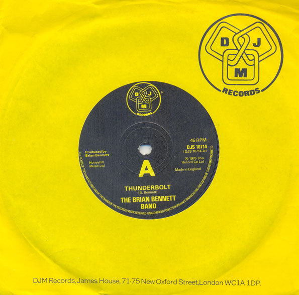 The Brian Bennett Band* - Thunderbolt (7")