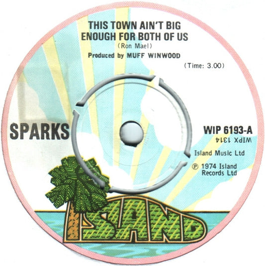 Sparks - This Town Ain't Big Enough For Both Of Us (7", Single, Kno)