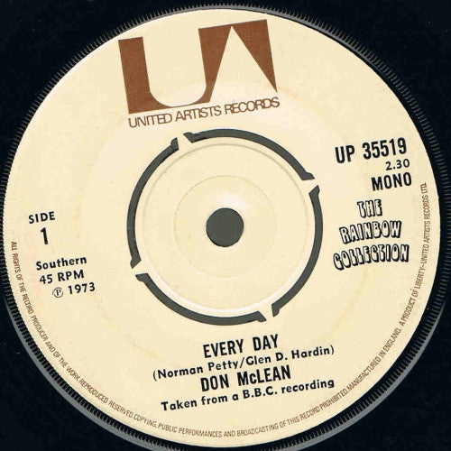 Don McLean - Every Day (7", Single, Mono)