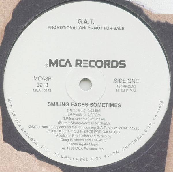 G.A.T. - Smiling Faces Sometimes (12", Promo)