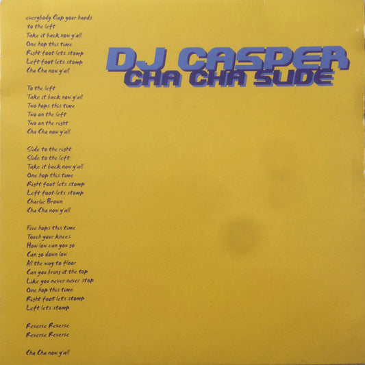 DJ Casper - Cha Cha Slide (12", Promo)