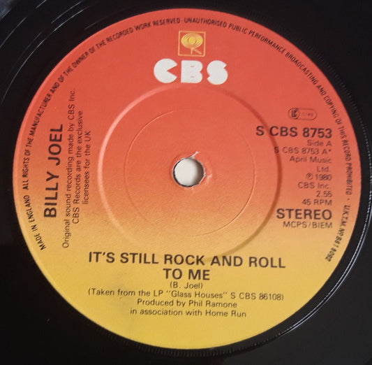 Billy Joel - It's Still Rock And Roll To Me (7", Single)