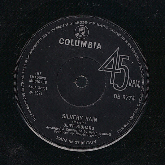 Cliff Richard - Silvery Rain (7", Single)