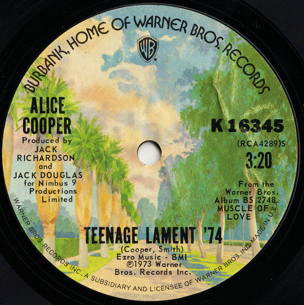 Alice Cooper - Teenage Lament '74 (7", Single, Styrene)