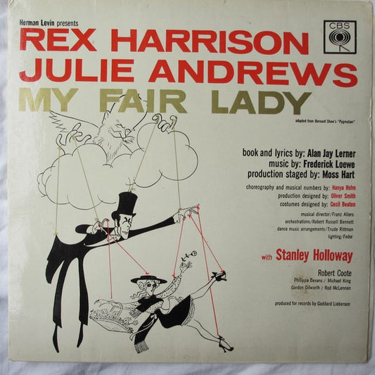 Rex Harrison, Julie Andrews With Stanley Holloway Book And Lyrics By Alan Jay Lerner Music By Frederick Loewe - My Fair Lady - Original Cast, Recorded In London (LP, Album, RE)