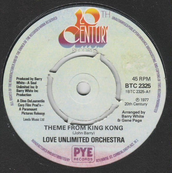Love Unlimited Orchestra - Theme From King Kong (7")