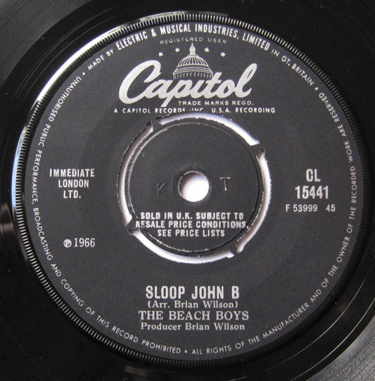 The Beach Boys - Sloop John B (7", Single)