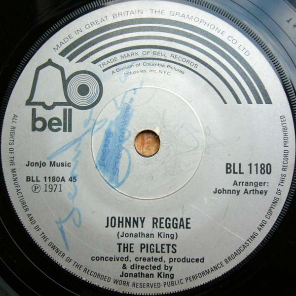 The Piglets - Johnny Reggae (7", Single, Sil)