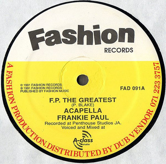 Frankie Paul - F.P. The Greatest / The Kissing Game (12")