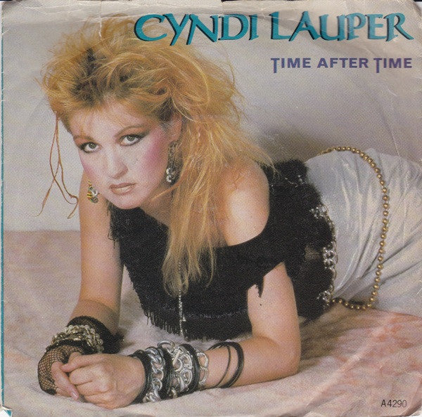 Cyndi Lauper - Time After Time (7", Single, Blu)