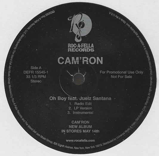 Cam'ron - Oh Boy / The Roc (Just Fire) (12", Promo)