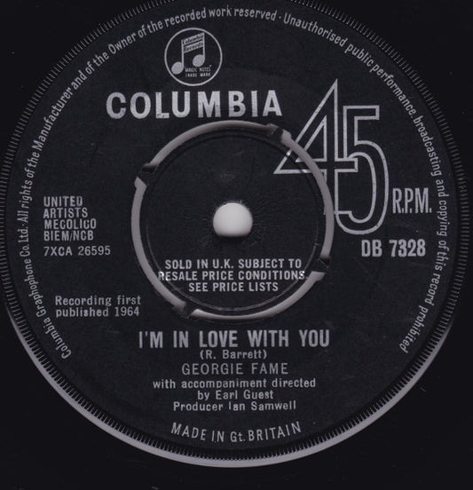 Georgie Fame - I'm In Love With You (7")