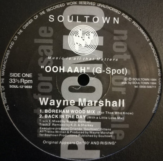 Wayne Marshall (3) - Ooh Aah (G-Spot) (12", Promo)