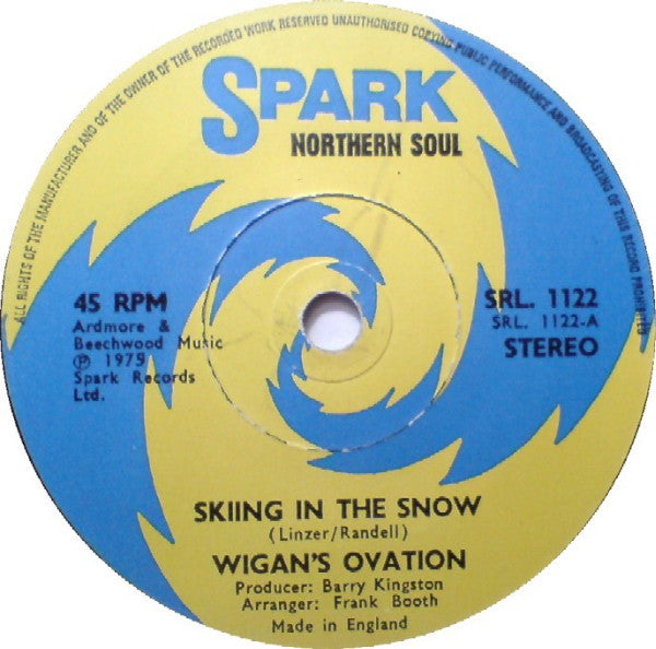 Wigan's Ovation - Skiing In The Snow (7", Single, Sol)