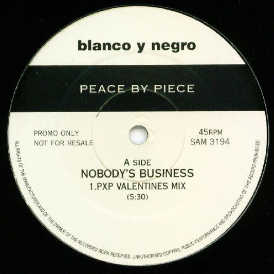 Peace By Piece - Nobody's Business (12", Promo)