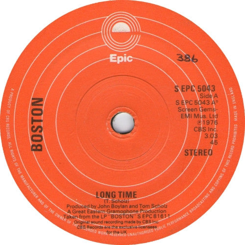 Boston - Long Time (7", Single)