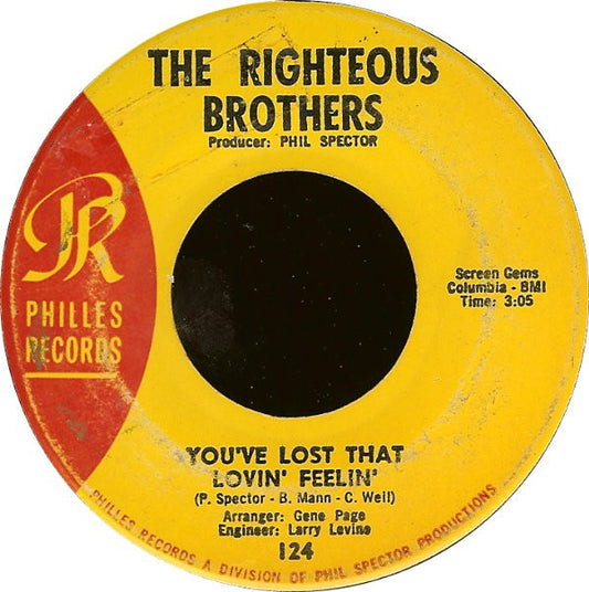The Righteous Brothers - You've Lost That Lovin' Feelin' (7", Single)