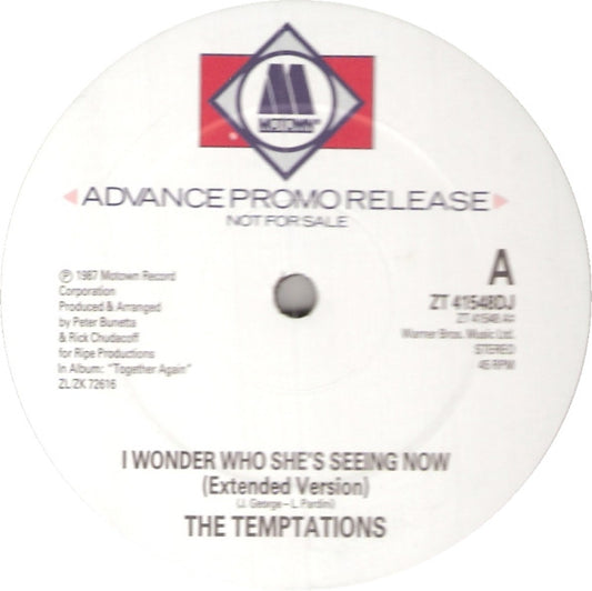 The Temptations - I Wonder Who She's Seeing Now (12", Promo)