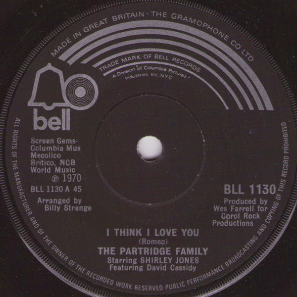 The Partridge Family - I Think I Love You (7", Single, Sol)