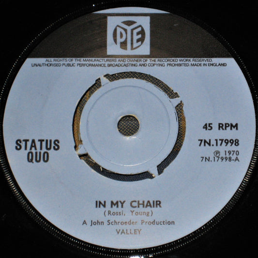 Status Quo - In My Chair (7", Single)
