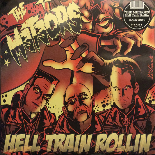The Meteors (2) - Hell Train Rollin (LP, Album, RE)