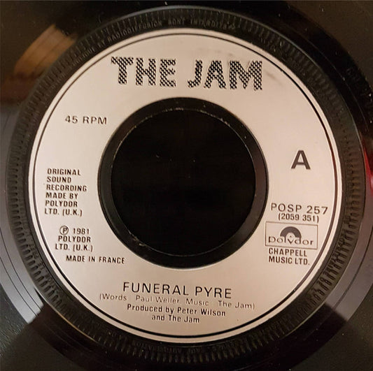 The Jam - Funeral Pyre (7", Single, Jukebox)