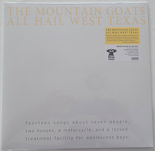 The Mountain Goats - All Hail West Texas (LP, Album, Ltd, RE, RM, Yel)