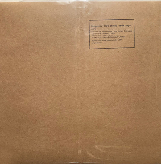 Disappears + Steve Shelley + White/Light -  Disappears + Steve Shelley + White​/​Light (2xLP, Album, Ltd, Num, W/Lbl)