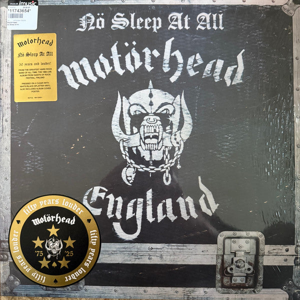 Motörhead - Nö Sleep At All (LP, Album, RE, Cle)