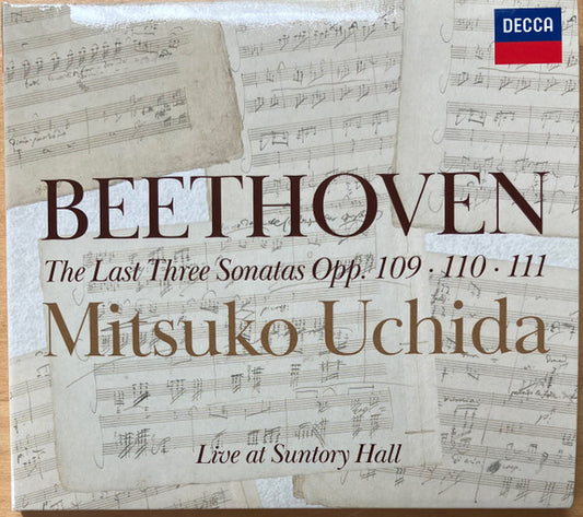 Beethoven*, Mitsuko Uchida - The Last Three Sonatas Opp. 109, 110, 111 (Live At Suntory Hall) (CD)