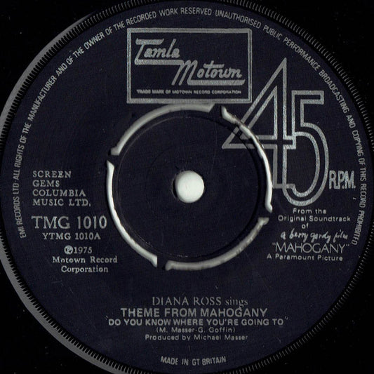 Diana Ross - Theme From Mahogany (Do You Know Where You're Going To) (7", Single, Kno)