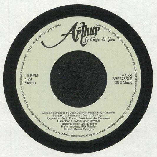 Arthur* / Future Force (3) - So Close To You / Reincarnation (7")