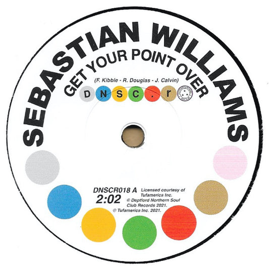 Sebastian Williams - Get Your Point Over / I Don't Care What Mama Said (Baby I Need You) (7", Single, RE)