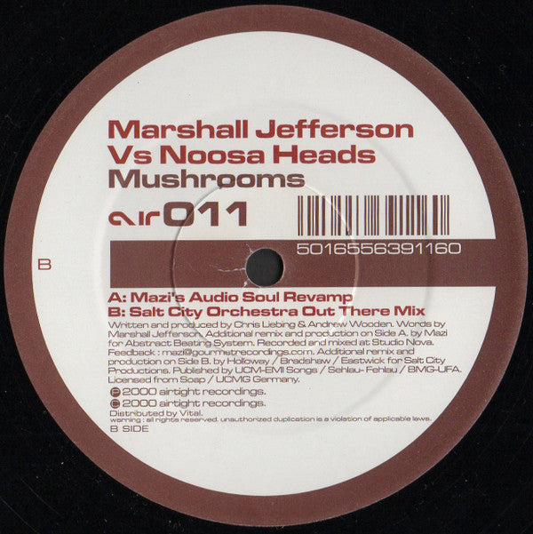 Marshall Jefferson vs. Noosa Heads - Mushrooms (12", RE)