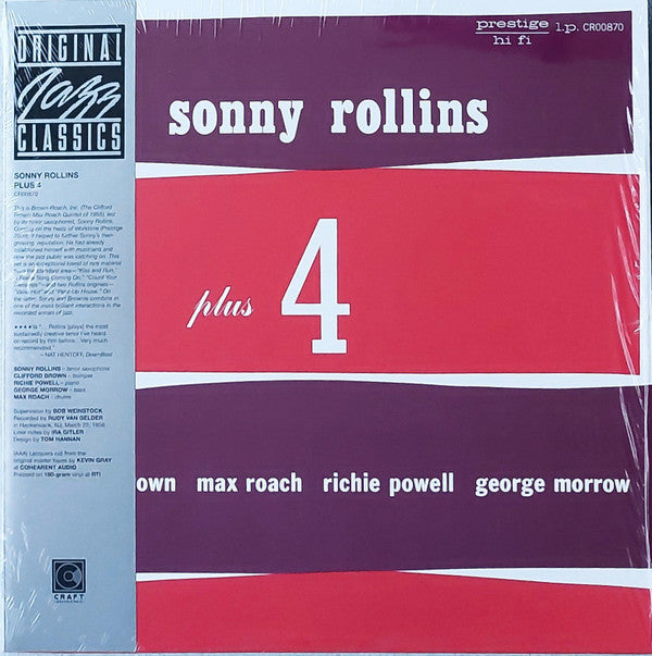 Sonny Rollins - Plus 4 (LP, Album, Mono, RE, 180)