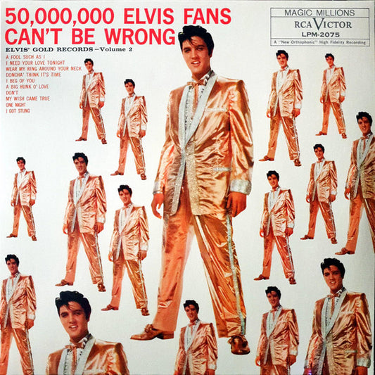 Elvis Presley - 50,000,000 Elvis Fans Can't Be Wrong - Elvis' Gold Records Volume 2 (LP, Comp, RE)