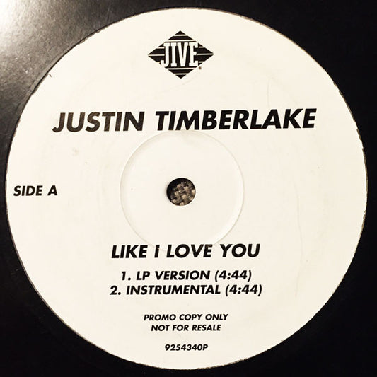 Justin Timberlake - Like I Love You  (12", Promo)