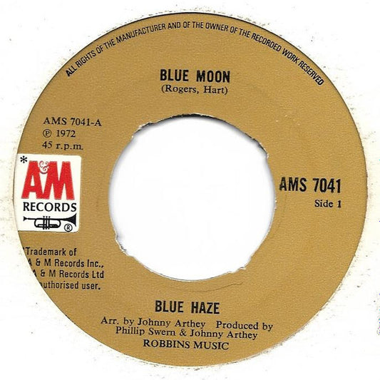 Blue Haze (2) - Blue Moon  (7", Single)