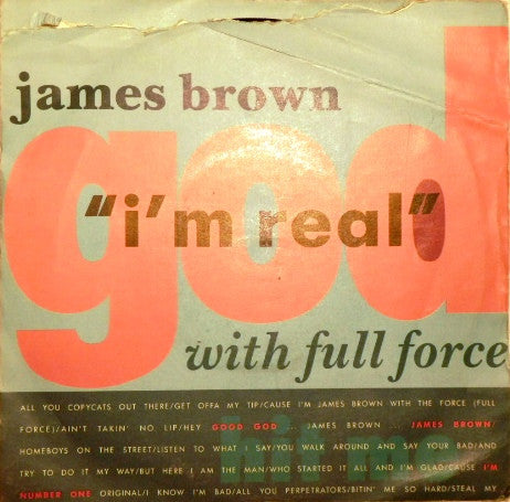 James Brown With Full Force - I'm Real (7", Single, Sil)