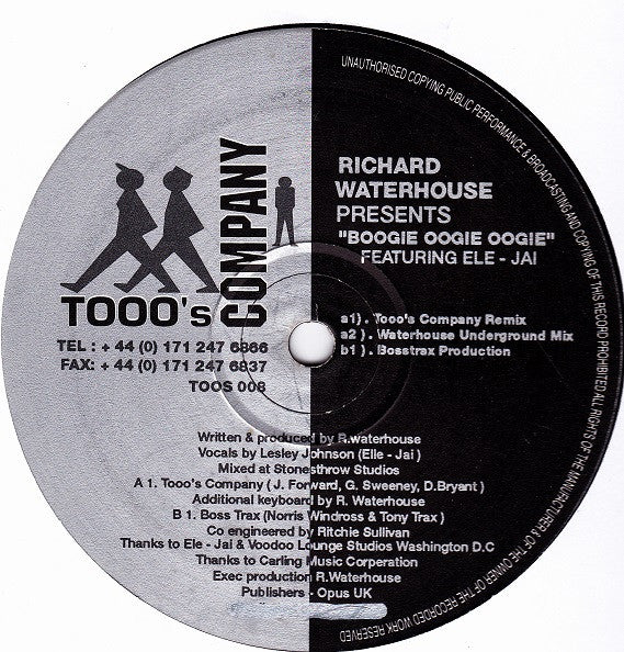 Richard Waterhouse Featuring Ele - Jai - Boogie Oogie Oogie (12")