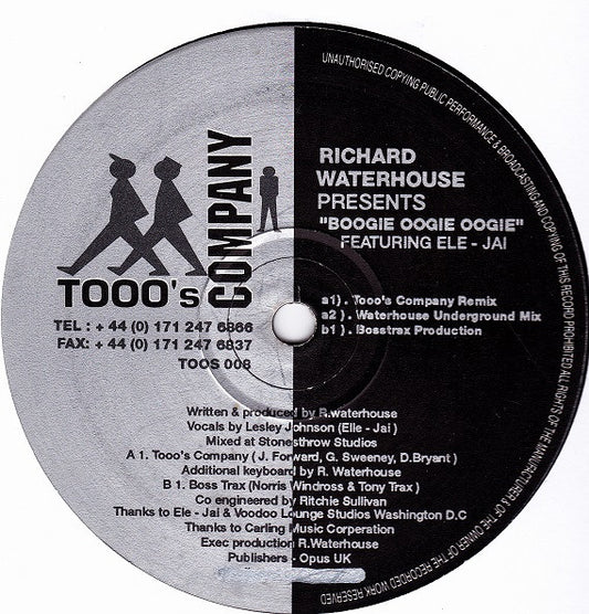 Richard Waterhouse Featuring Ele - Jai - Boogie Oogie Oogie (12")