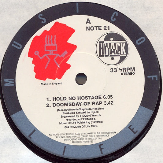 Hijack (2) -  Hold No Hostage / Doomsday Of Rap (12")