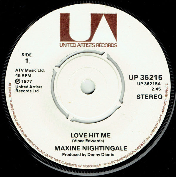 Maxine Nightingale - Love Hit Me (7", Single)
