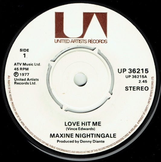 Maxine Nightingale - Love Hit Me (7", Single)