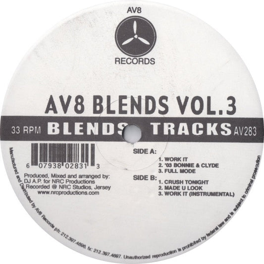 DJ A.P. - AV8 Blends Vol. 3 (12")