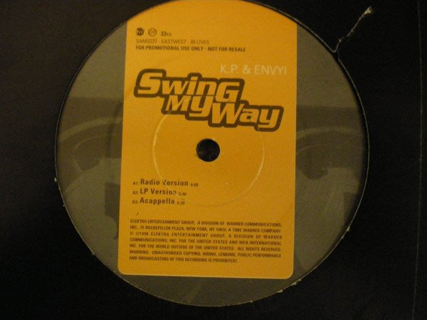 K.P. & Envyi - Swing My Way (12", Promo)