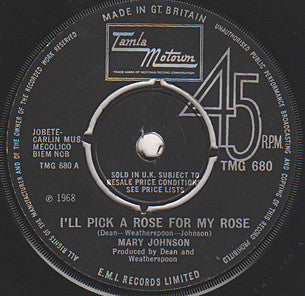 Marv Johnson - I'll Pick A Rose For My Rose (7", Single, Pus)