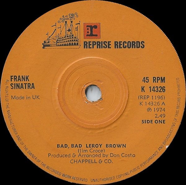 Frank Sinatra - Bad, Bad Leroy Brown (7")