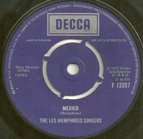 The Les Humphries Singers* - Mexico / Jennifer Adam (7", Single)